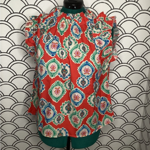 Avara Tops - Avara Multicolor Paisley Blouse – Size M